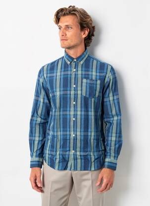 Chemise manches longues bleu JACK & JONES homme