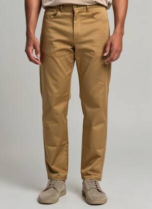 Pantalon droit marron CATERPILLAR homme