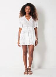 Robe courte blanc VICOLO femme