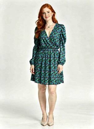 Robe mi-longue vert MORGAN femme