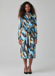 Robe longue manches longues manches longues multicolore VILA femme