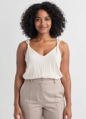 Débardeur beige VILA femme