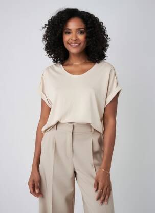 T-shirt beige STREET ONE femme