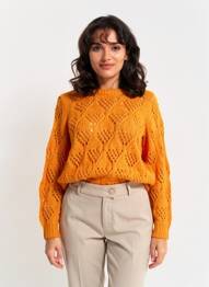 Pull manches longues manches longues orange VERO MODA femme