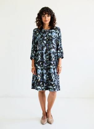Robe mi-longue bleu STREET ONE femme