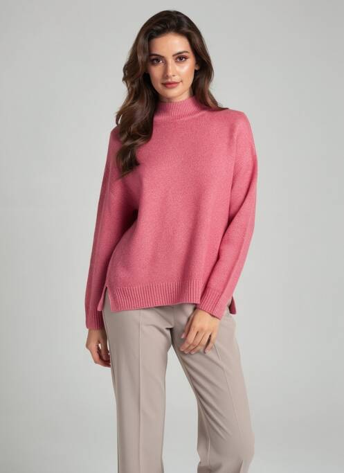 Pull col roulé rose STREET ONE femme