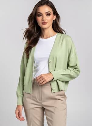 Gilet manches longues vert VERO MODA femme