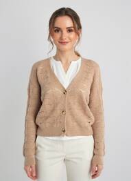 Gilet manches longues marron AMELIE & AMELIE femme