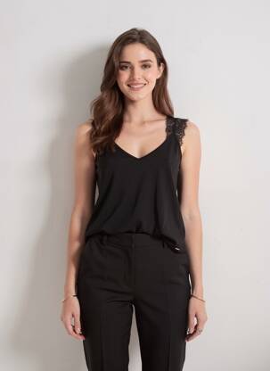 Débardeur noir MORGAN femme
