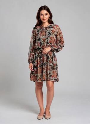 Robe mi-longue noir MANGO femme