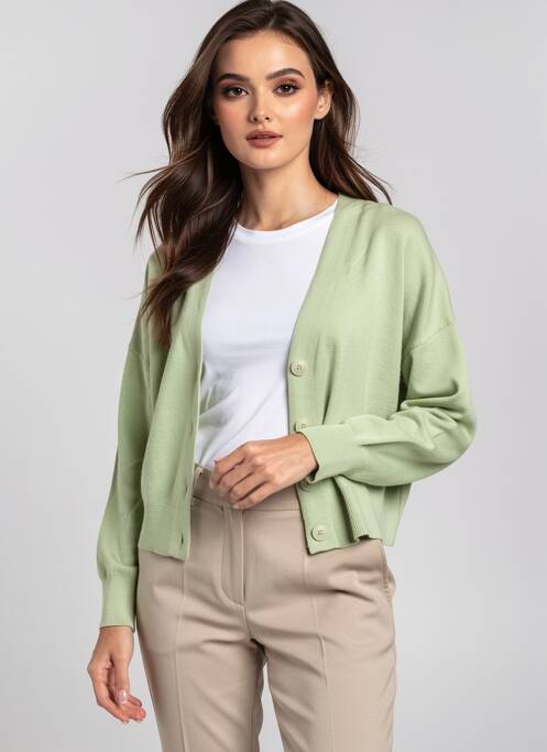 Gilet manches longues vert VERO MODA femme