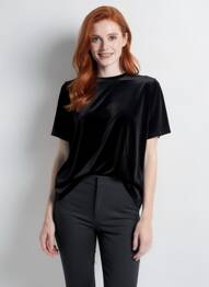 Top noir MANGO femme