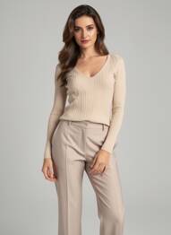 Pull marron MANGO femme