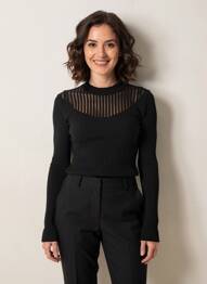 Pull noir MORGAN femme