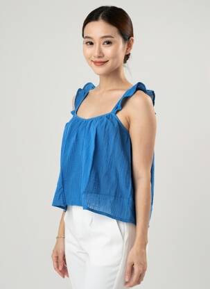 Blouse bleu MANGO femme