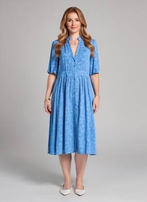 Robe courte bleu MORGAN femme