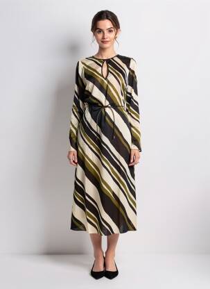 Robe mi-longue noir MANGO femme
