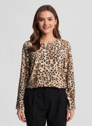 Blouse col v marron JACQUELINE DE YONG femme