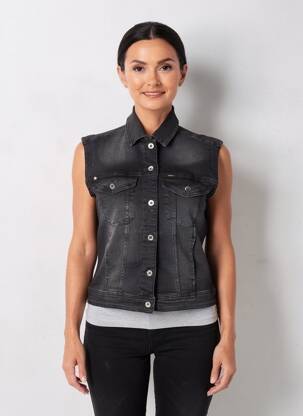 Veste en jean gris GARCIA femme