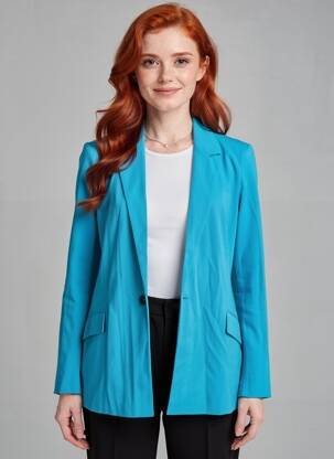 Blazer col tailleur bleu VERO MODA femme