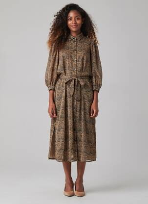 Robe longue marron VERO MODA femme