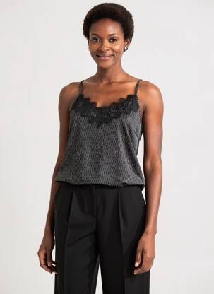 Débardeur col v noir ONLY femme