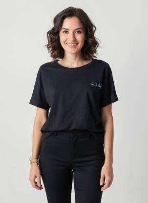 T-shirt noir JACQUELINE DE YONG femme