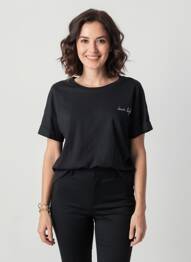 T-shirt noir JACQUELINE DE YONG femme