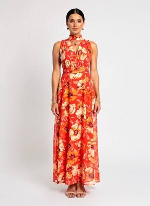 Robe courte orange MORGAN femme