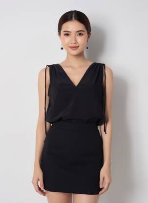 Blouse noir MANGO femme