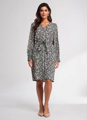 Robe mi-longue noir GARCIA femme