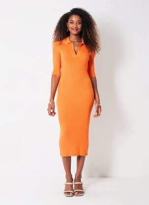 Robe courte orange VERO MODA femme