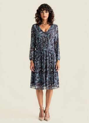 Robe mi-longue noir ZABAIONE femme