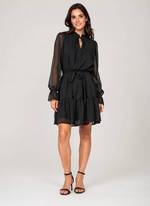 Robe mi-longue manches longues manches longues noir VERO MODA femme