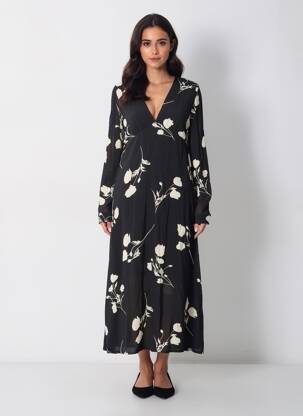 Robe longue noir CHERRY PARIS femme
