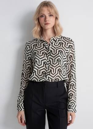Chemisier manches longues manches longues noir VILA femme
