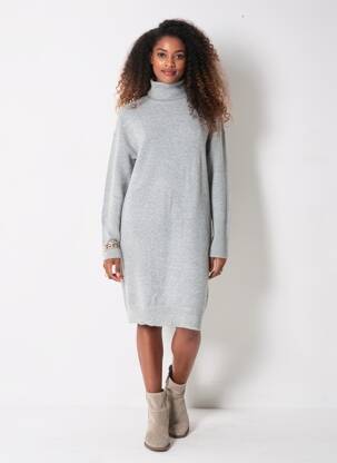 Robe pull coupe droite gris VERO MODA femme