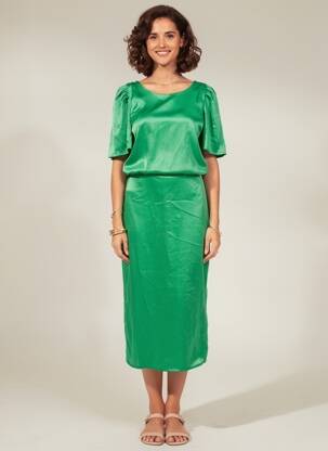 Robe courte vert AMELIE & AMELIE femme