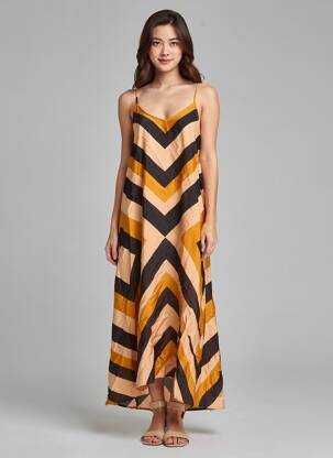 Robe courte marron MANGO femme