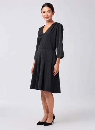 Robe mi-longue noir MORGAN femme