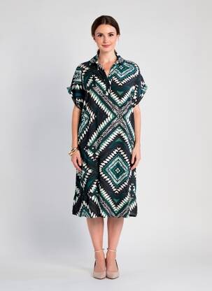 Robe mi-longue vert STREET ONE femme