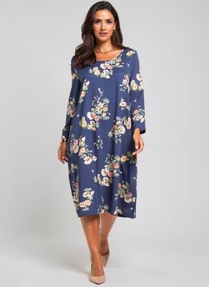 Robe mi-longue bleu CARMAKOMA femme