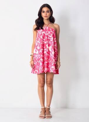 Robe courte rose ONLY femme