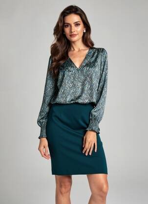 Chemisier manches longues manches longues bleu VILA femme
