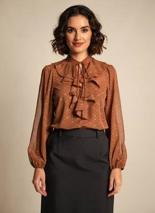 Blouse marron MOLLY BRACKEN femme