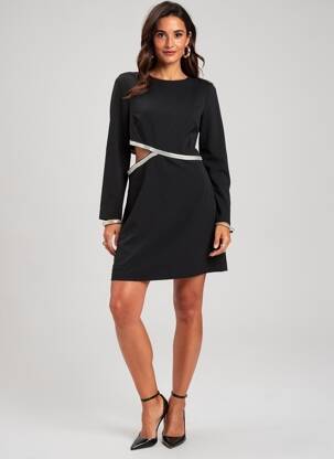 Robe mi-longue noir MORGAN femme