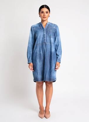 Robe mi-longue bleu STREET ONE femme