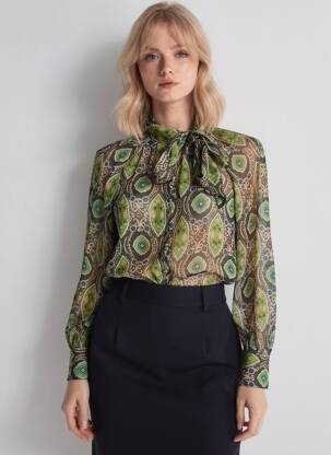 Chemisier vert MANGO femme