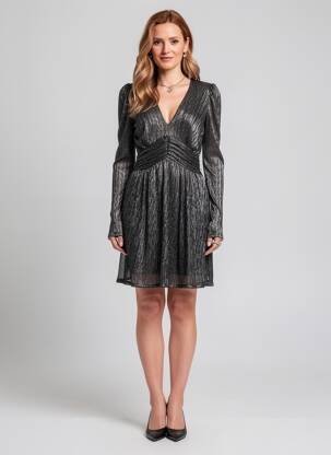 Robe longue gris MORGAN femme