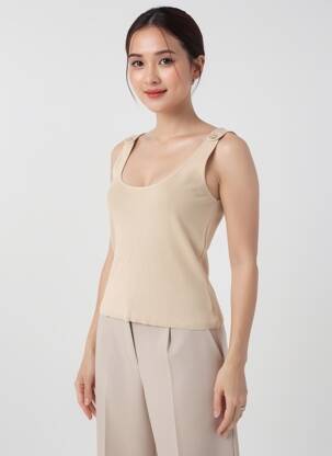 Blouse beige MORGAN femme